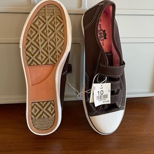 Brown & White Velcro Shoes